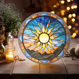Fernville Creations - Tempered Glass Cutting Board: Sun Glass Charcuterie Tray: 8 - Inch