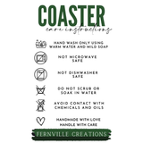 Fernville Creations - Lighthouse Coaster, Stained Glass Image, Glossy Finish