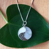 Women's Peace Collection - Mother of Pearl Necklace - Sterling Silver, Indonesia