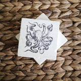 Lace, Grace & Peonies Marble Coasters - Nautical Octopus Marble Coaster