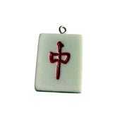 Jackie Gallagher Designs - Handmade Coastal Jewelry - Mahjong Tile Necklace, Stainless Steel: 1 Dot