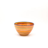 Euro Ceramica Home | ClayBarn - Exclusive for Faire - Raia Stacking Bowls: Orange-Turquoise Rim-Large