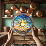 Fernville Creations - Tempered Glass Cutting Board: Sun Glass Charcuterie Tray: 8 - Inch
