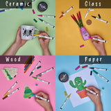 Acrylico - ACRYLICO SET OF 12 COLORS ACRYLIC PAINT PENS- EXTRA FINE TIP