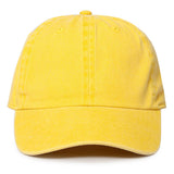 Fashion City - Pigment Dyed Cotton Baseball Dad Cap: BURGUNDY / ONE SIZE