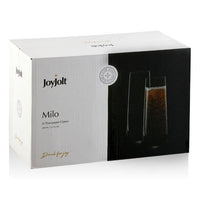 JoyJolt - Milo Champagne Glasses 9.4 oz,  Lead-Free Crystal