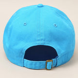 Fashion City - Plain Solid Stone Washed Adjustable Dad Cap: NAVY / ONE SIZE