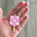iconic mi - Pickleball Keychain White Daisy