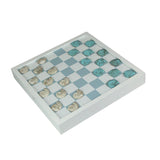 Zeckos - Coastal Themed Seashell Checkers Set With Game Board 13"