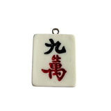 Jackie Gallagher Designs - Handmade Coastal Jewelry - Mahjong Tile Necklace, Stainless Steel: 1 Dot