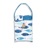 Elsie & Zoey - 3 Piece Blue Fish Woven Kitchen Tea Towel Set