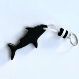 iconic mi - Aqua Shark Floating EVA Foam Boating Keychain Black