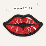 Beast Threads LLC - Red Lips Embroidered Patch- RTS