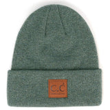 Fashion City - Unisex Heather Knit Classic Beanie Hat: BLK / ONE SIZE