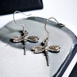 Jackie Gallagher Designs - Handmade Coastal Jewelry - Dragonfly Sterling Silver Earrings