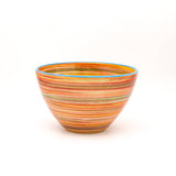 Euro Ceramica Home | ClayBarn - Exclusive for Faire - Raia Stacking Bowls: Orange-Cobalt Rim-Small