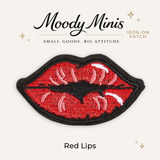 Beast Threads LLC - Red Lips Embroidered Patch- RTS