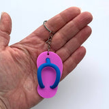 iconic mi - Silicone Flip Flop Keychain Accessory Purple
