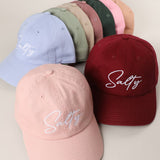 Fashion City -  SALTY Typography Embroidered Baseball Cap: GREENTEA / One Size