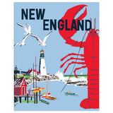 Fridgedoor - 2.5'' x 3.5'' New England Lobster & Seaside Magnet
