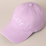 Fashion City - Salty Lettering Embroidery Baseball Cap: BURNT ORANGE / One Size