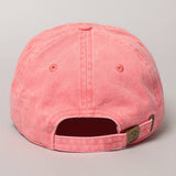 Fashion City - Pigment Dyed Cotton Baseball Dad Cap: BLACK / ONE SIZE