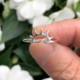 Moonrise Jewelry - R-4 Sun and Wave Ring: 8