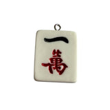 Jackie Gallagher Designs - Handmade Coastal Jewelry - Mahjong Tile Necklace, Stainless Steel: Green Dragon