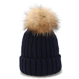 ACCITY - OUTDOOR WARM WOOL BALL KNITTED HAT_CWAH1577: White / (OS) 1