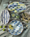 Euro Ceramica Home | ClayBarn - Costa Azul 15" Oval Bowl Mediterranean Sea Fish