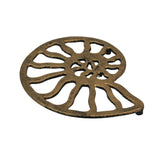 Zeckos - Elegant Cast Iron Nautilus Shell Trivet