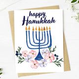 Big Moods - "Happy Hanukkah" Floral Greeting Card
