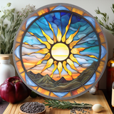 Fernville Creations - Tempered Glass Cutting Board: Sun Glass Charcuterie Tray: 8 - Inch