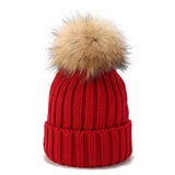 ACCITY - OUTDOOR WARM WOOL BALL KNITTED HAT_CWAH1577: Black / (OS) 1